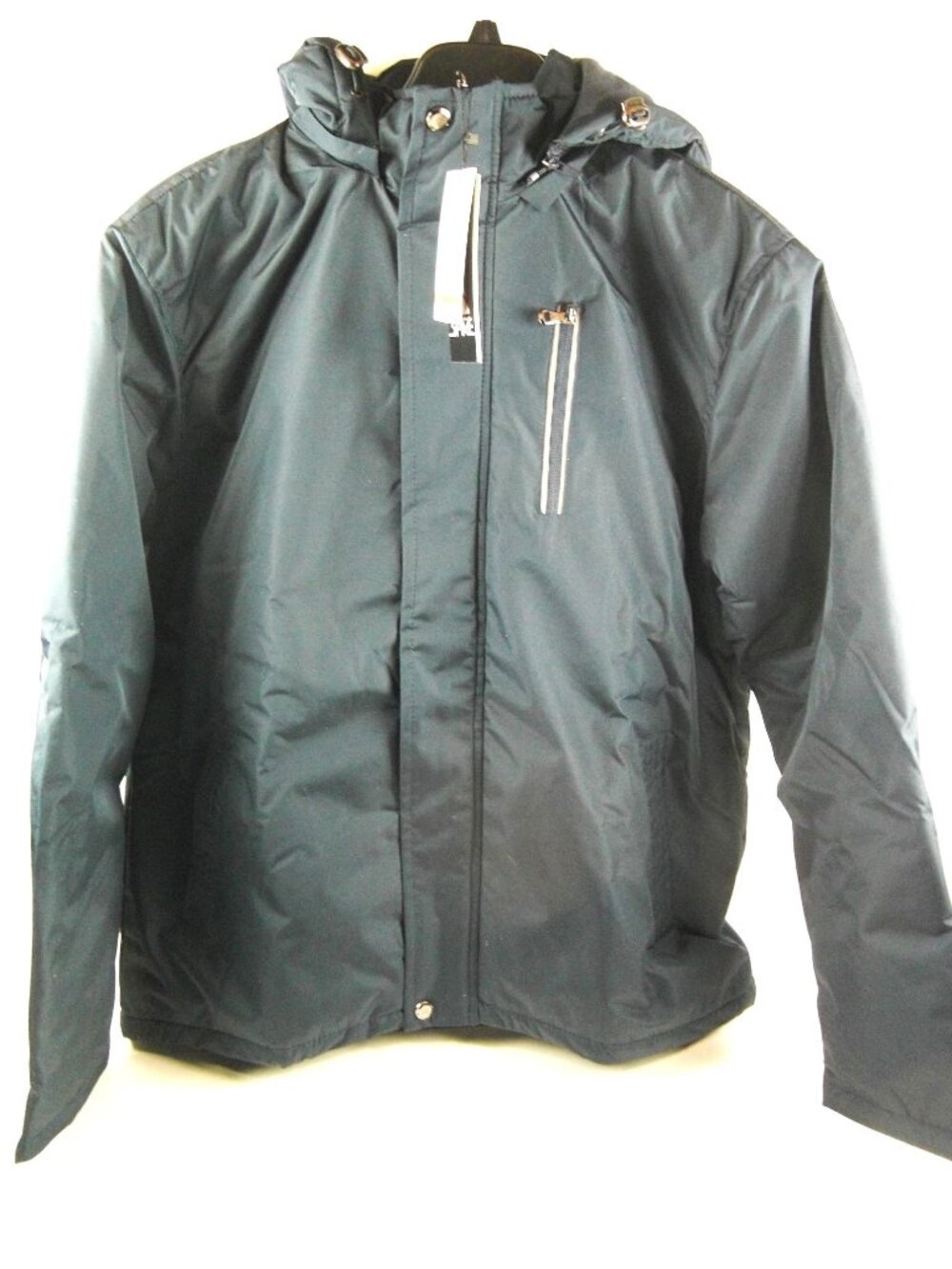 Spire By Harvic Men's Blue Heavyweight Waterproof M Jacket with Detachable Hood